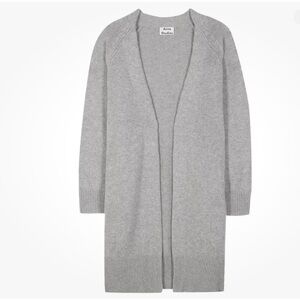 STYLISH YET COZY ACNE STUDIOS‎ GREY CASHMERE/WOOL SONYA OPEN CARDIGAN - UNISEX